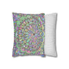 Spun Polyester Square Pillowcase Mandala Art - Original Fine Art - Hand - drawn - Pastel colors - Blululi