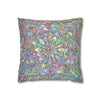 Spun Polyester Square Pillowcase Mandala Art - Original Fine Art - Hand - drawn - Pastel colors - Blululi