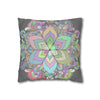 Spun Polyester Square Pillowcase Mandala Art - Original Fine Art - Hand - drawn - Pastel colors - Blululi