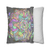 Spun Polyester Square Pillowcase Mandala Art - Original Fine Art - Hand - drawn - Pastel colors - Blululi