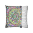Spun Polyester Square Pillowcase Mandala Art - Original Fine Art - Hand - drawn - Pastel colors - Blululi