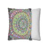 Spun Polyester Square Pillowcase Mandala Art - Original Fine Art - Hand - drawn - Pastel colors - Blululi