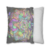 Spun Polyester Square Pillowcase Mandala Art - Original Fine Art - Hand - drawn - Pastel colors - Blululi