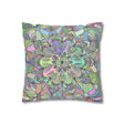Spun Polyester Square Pillowcase Mandala Art - Original Fine Art - Hand - drawn - Pastel colors - Blululi