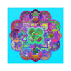 Square Matte Paper Poster Featuring Hand - Drawn Bright Mandala Art - Blululi