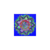 Square Matte Paper Poster Featuring Hand - Drawn Bright Mandala Art - Blue - Blululi