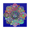 Square Matte Paper Poster Featuring Hand - Drawn Bright Mandala Art - Dark Blue - Blululi