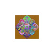 Square Matte Paper Poster Featuring Hand - Drawn Bright Mandala Art - Dark Orange - Blululi