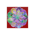 Square Matte Paper Poster Featuring Hand - Drawn Bright Mandala Art - Dark Red - Blululi