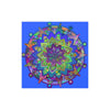 Square Matte Paper Poster Featuring Hand - Drawn Bright Mandala Art - Light Blue - Blululi