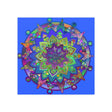 Square Matte Paper Poster Featuring Hand - Drawn Bright Mandala Art - Light Blue - Blululi