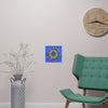 Square Matte Paper Poster Featuring Hand - Drawn Bright Mandala Art - Light Blue - Blululi