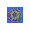 Square Matte Paper Poster Featuring Hand - Drawn Bright Mandala Art - Light Blue - Blululi