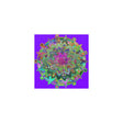 Square Matte Paper Poster Featuring Hand - Drawn Bright Mandala Art - Purple - Blululi