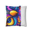Square Pillowcase - Colorful Howl Design for Nature Inspired Lifestyle Home Decor - Blululi