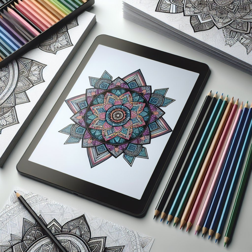 Stress Relief Mandala Coloring Pages - 16 Pages PDF digital download - Blululi