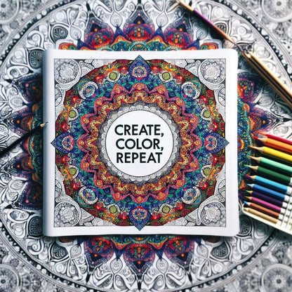 Stress Relief Mandala Coloring Pages - 16 Pages PDF digital download - Blululi