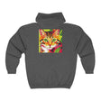 Striped Cat Hoodie - Colorful Savana Design Hoodie - Blululi