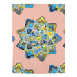 Swaddle Blanket - Hand Drawn Mandala Art, Peach Background Home Decor - Blululi