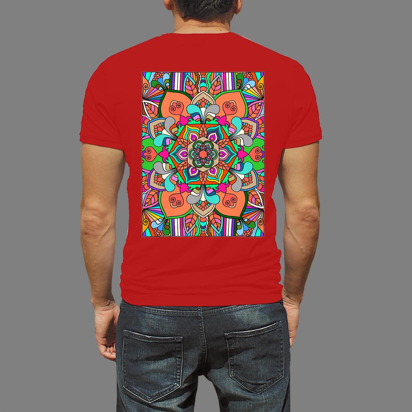 T-Shirt Unisex - Soft Cotton T-Shirt with Hand - Drawn Mandala T-Shirt Unisex - Blululi