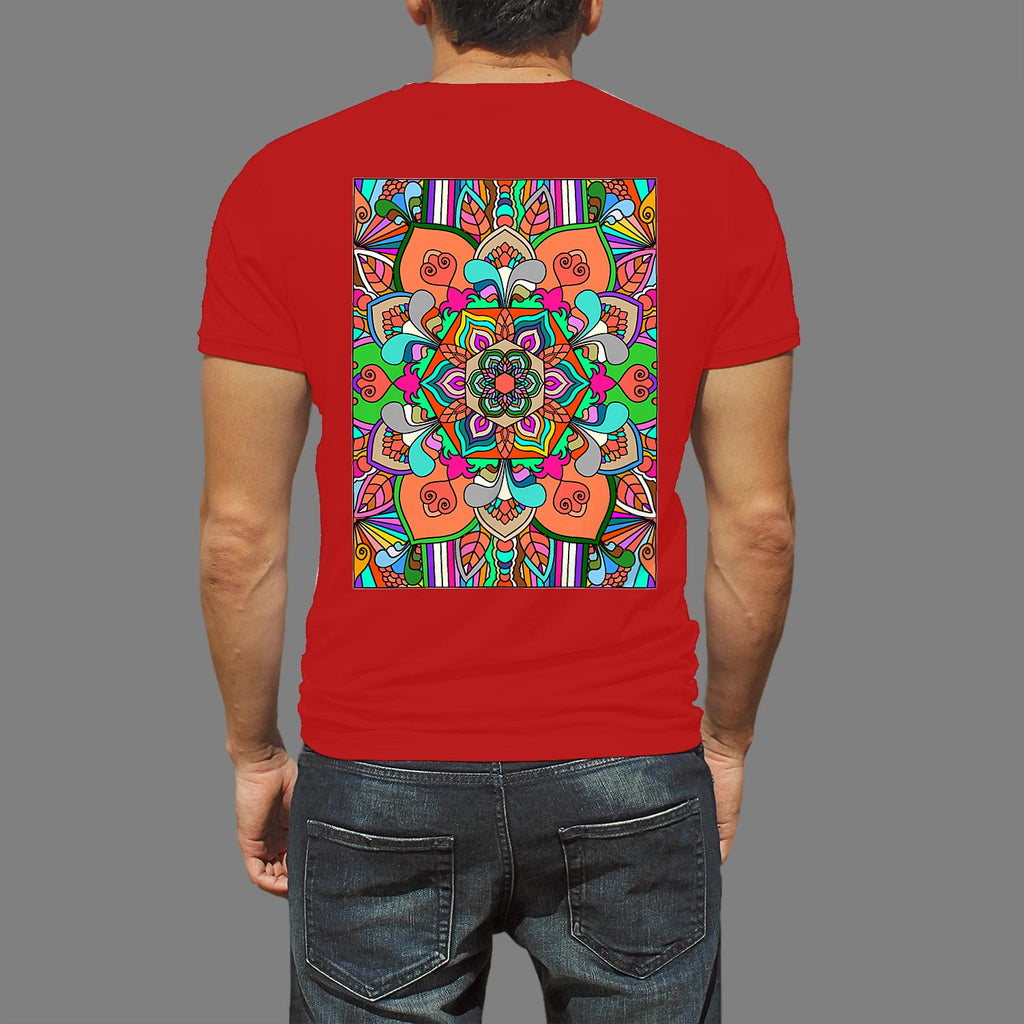 T-Shirt Unisex - Soft Cotton T-Shirt with Hand - Drawn Mandala T-Shirt Unisex - Blululi