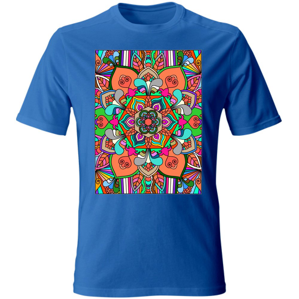 T-Shirt Unisex - Soft Cotton T-Shirt with Hand - Drawn Mandala T-Shirt Unisex - Blululi