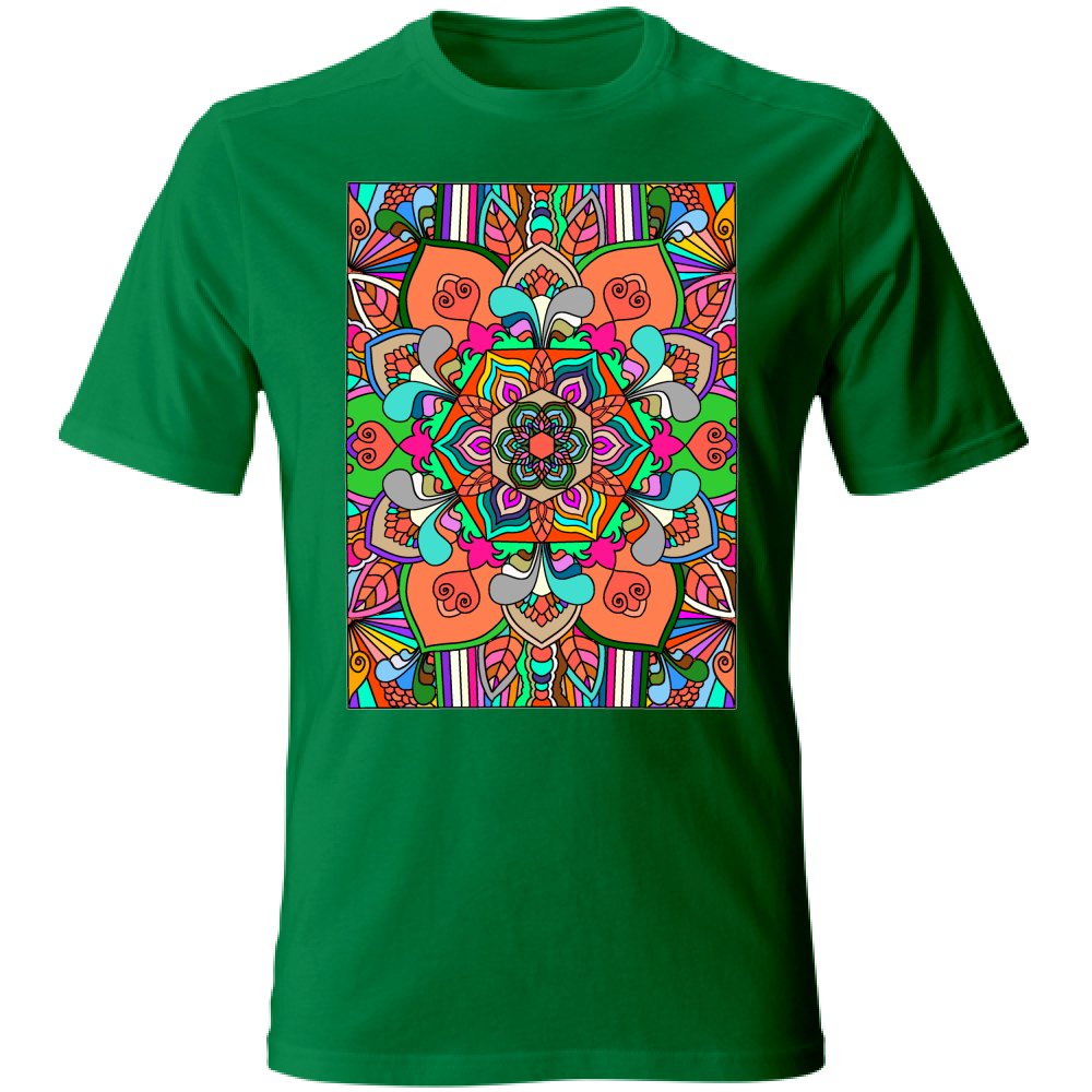 T-Shirt Unisex - Soft Cotton T-Shirt with Hand - Drawn Mandala T-Shirt Unisex - Blululi