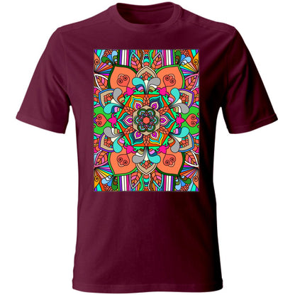 T-Shirt Unisex - Soft Cotton T-Shirt with Hand - Drawn Mandala T-Shirt Unisex - Blululi