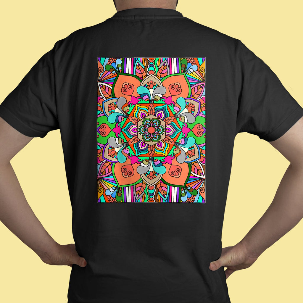 T-Shirt Unisex - Soft Cotton T-Shirt with Hand - Drawn Mandala T-Shirt Unisex - Blululi