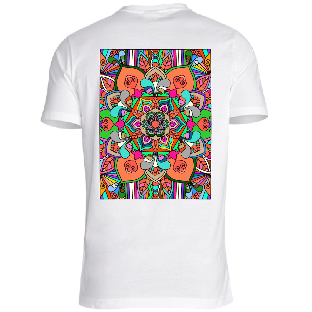 T-Shirt Unisex - Soft Cotton T-Shirt with Hand - Drawn Mandala T-Shirt Unisex - Blululi