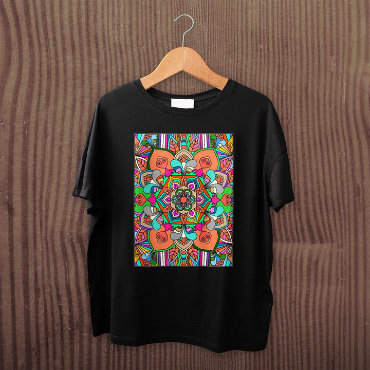 T-Shirt Unisex - Soft Cotton T-Shirt with Hand - Drawn Mandala T-Shirt Unisex - Blululi