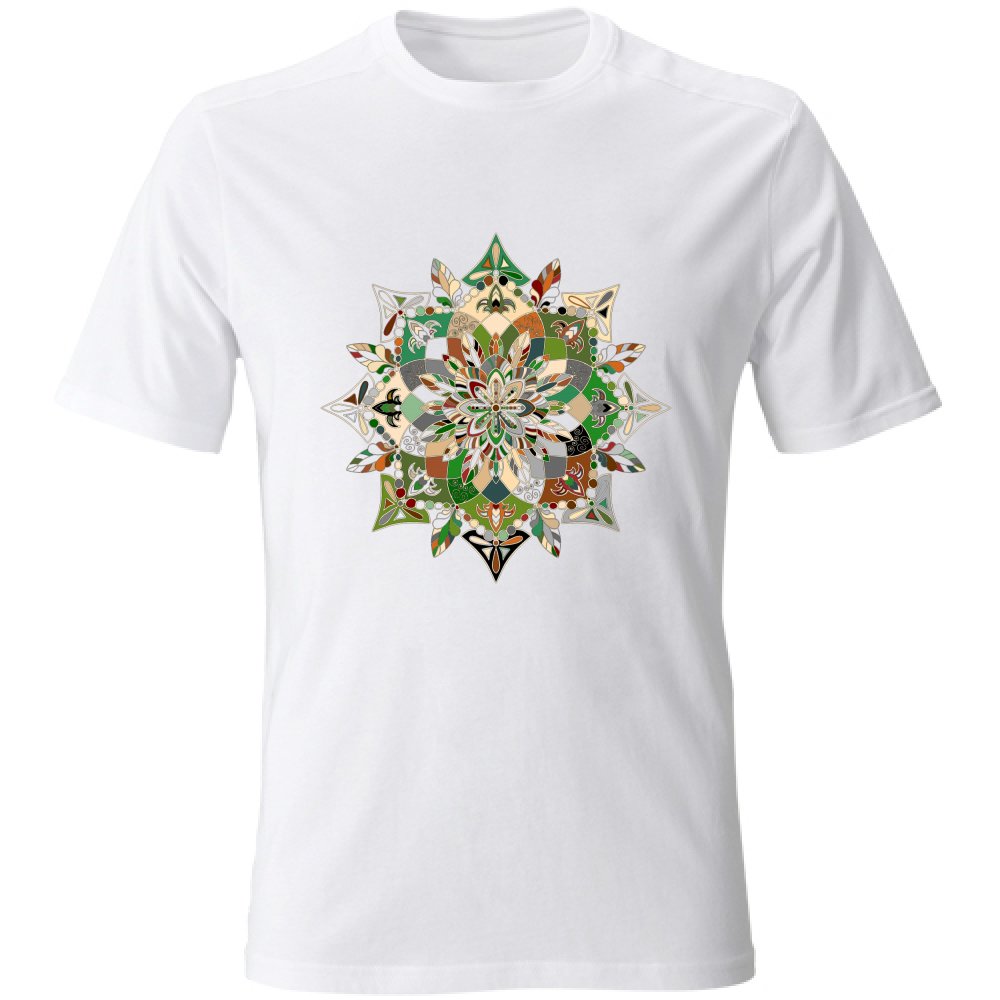 T-Shirt Unisex - Soft T-Shirt with Hand - Drawn Mandala Art T-Shirt Unisex - Blululi