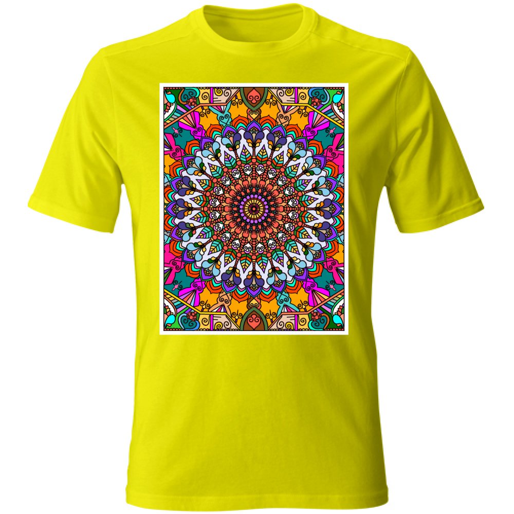 T - Shirt Unisex Unisex T - Shirt with Hand - Drawn Mandala Art - Blululi