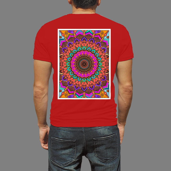 T - Shirt Unisex Unisex T - Shirt with Hand - Drawn Mandala Art - Blululi