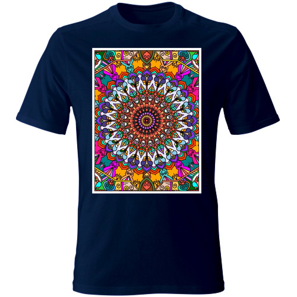 T - Shirt Unisex Unisex T - Shirt with Hand - Drawn Mandala Art - Blululi