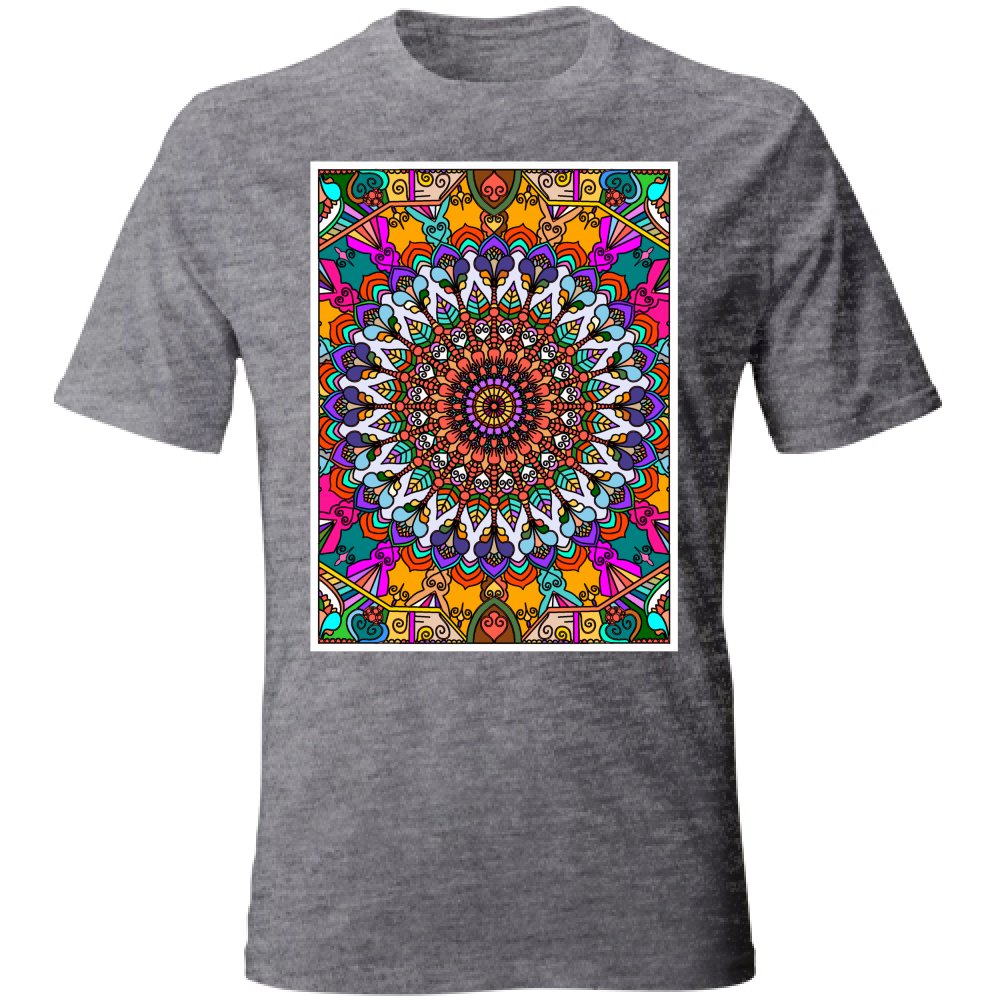 T - Shirt Unisex Unisex T - Shirt with Hand - Drawn Mandala Art - Blululi