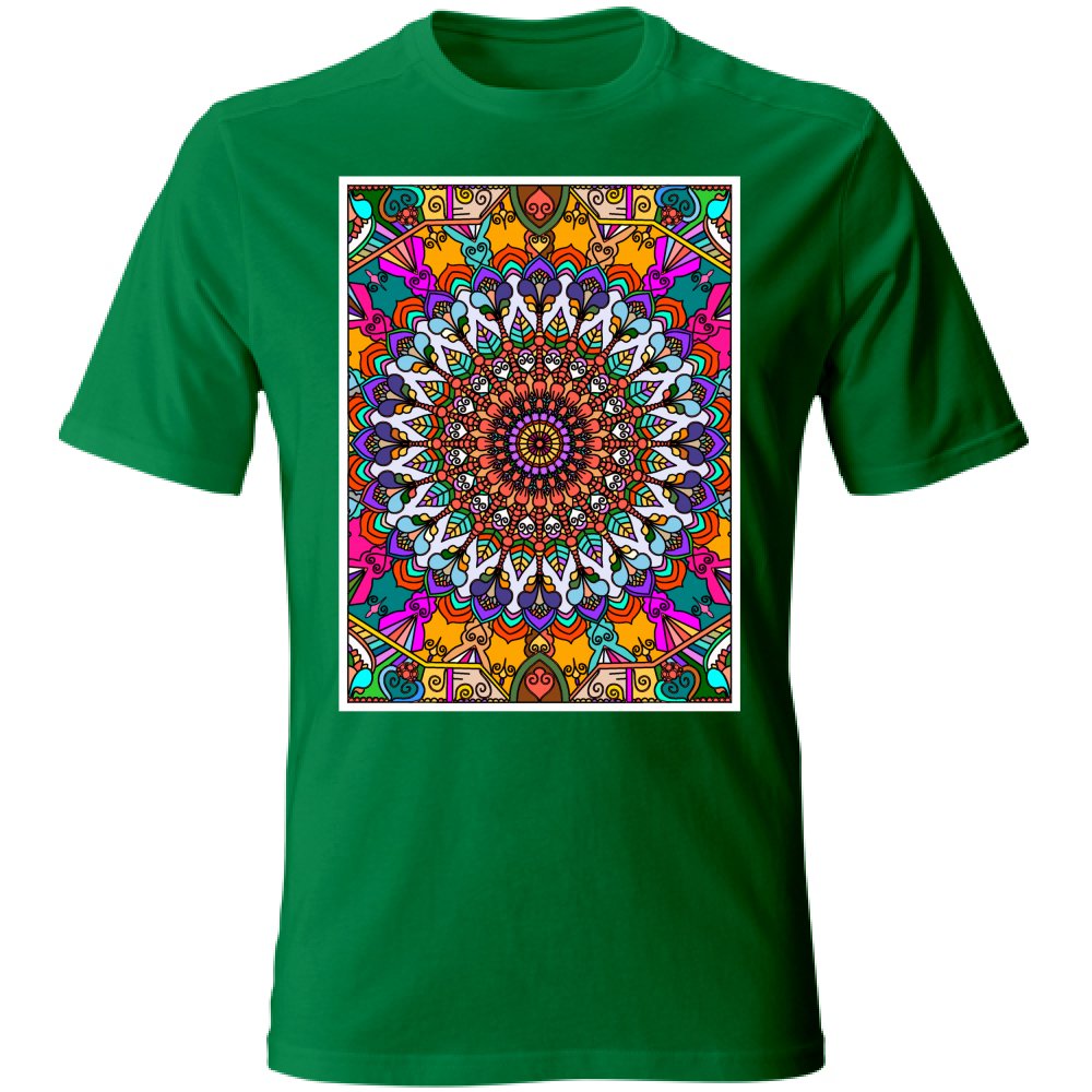 T - Shirt Unisex Unisex T - Shirt with Hand - Drawn Mandala Art - Blululi