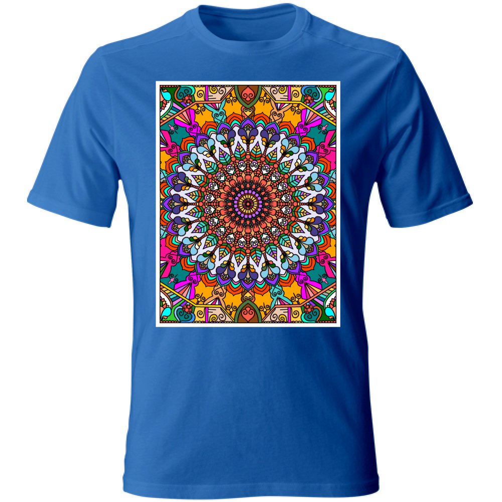 T - Shirt Unisex Unisex T - Shirt with Hand - Drawn Mandala Art - Blululi