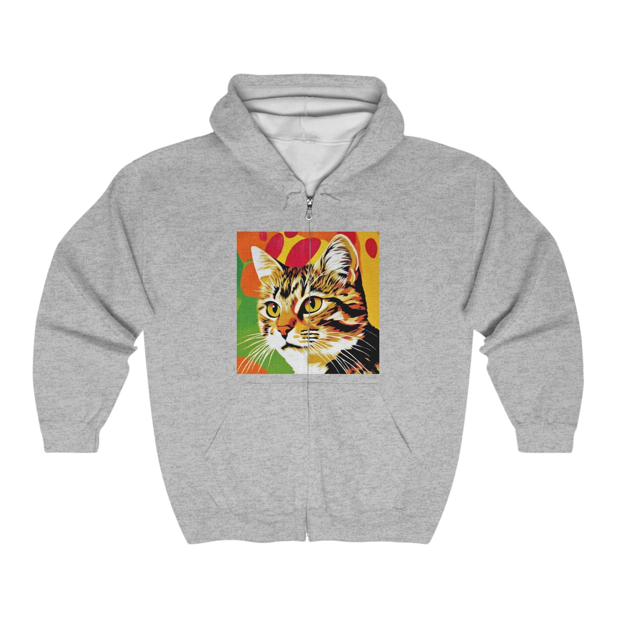 Tabby Cat Pop Art Hoodie - Savanna Animal Design Hoodie - Blululi