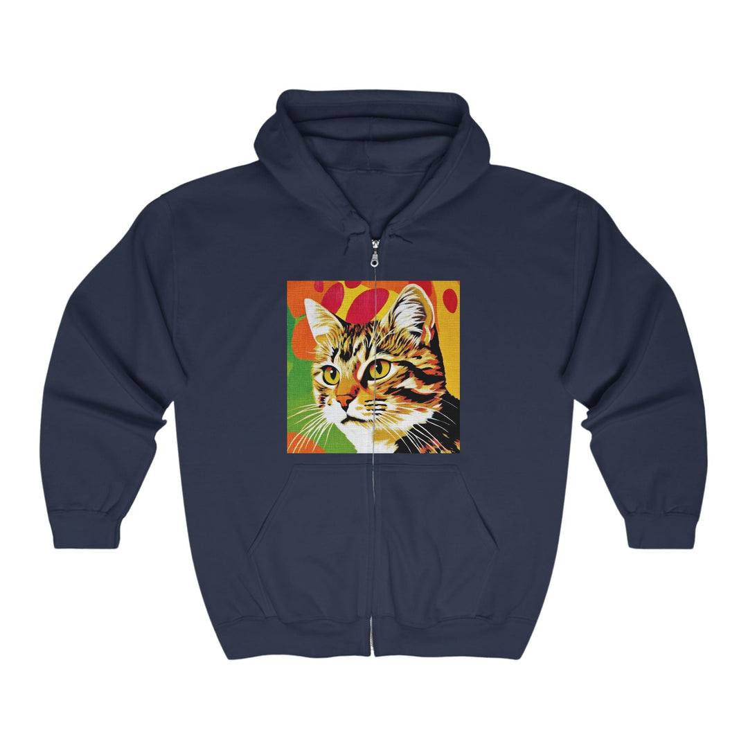 Tabby Cat Pop Art Hoodie - Savanna Animal Design Hoodie - Blululi