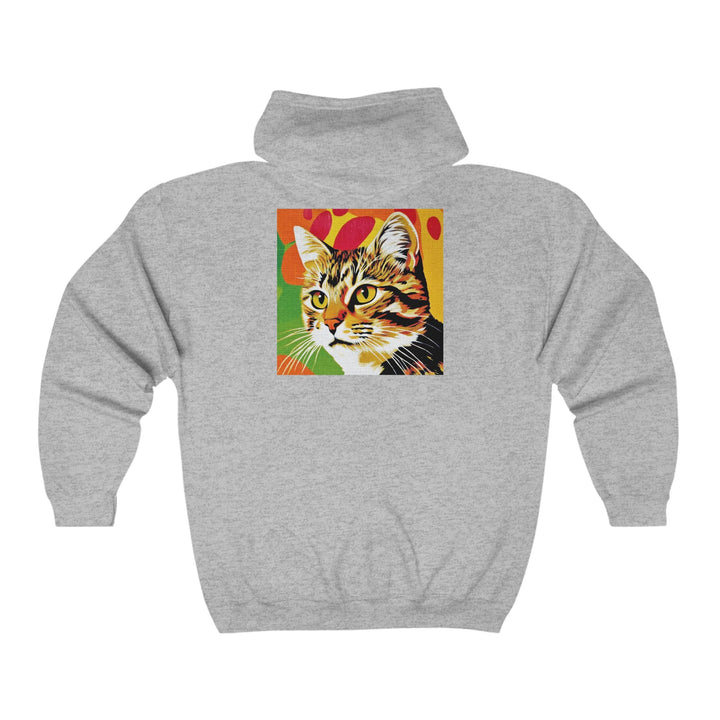 Tabby Cat Pop Art Hoodie - Savanna Animal Design Hoodie - Blululi