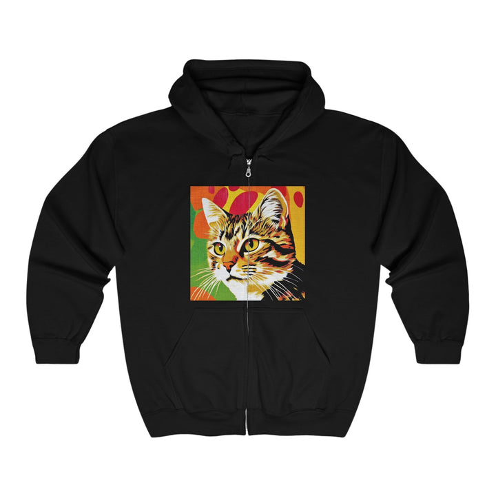 Tabby Cat Pop Art Hoodie - Savanna Animal Design Hoodie - Blululi