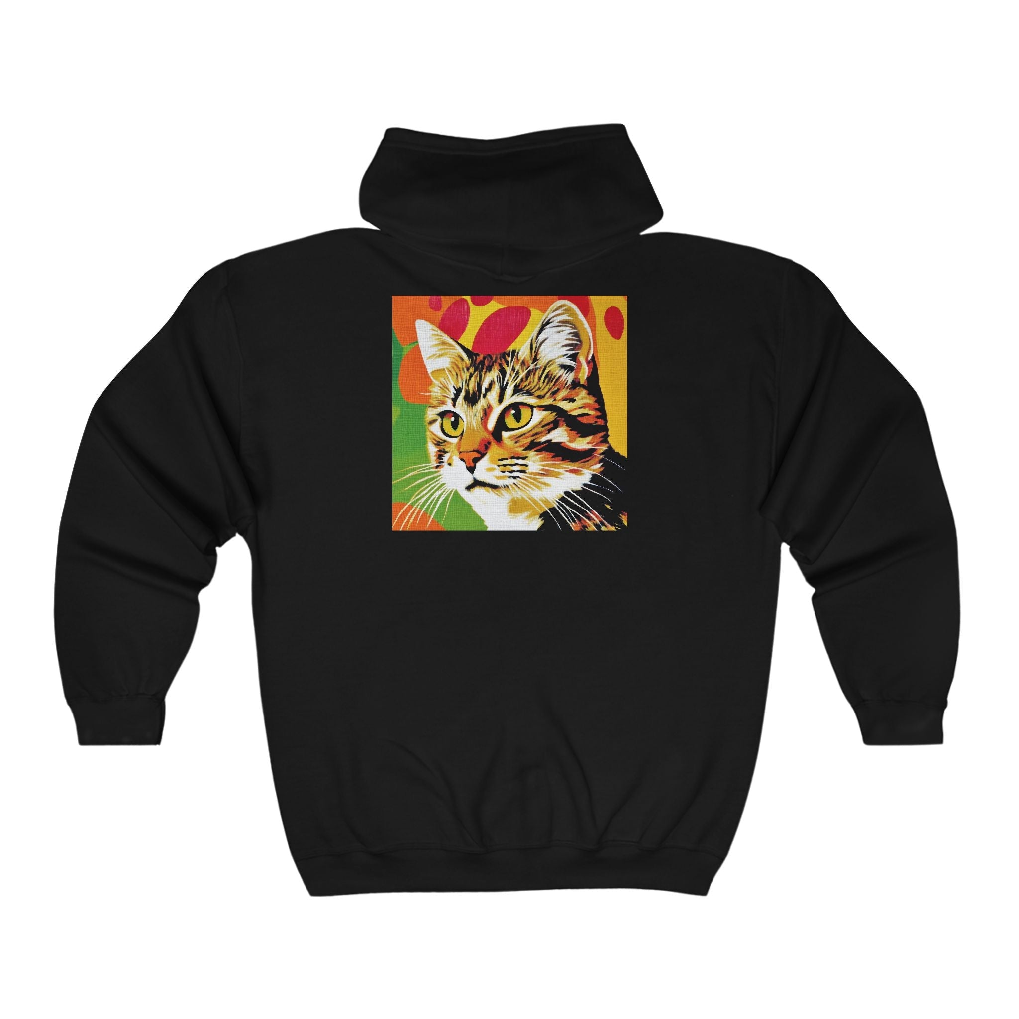 Tabby Cat Pop Art Hoodie - Savanna Animal Design Hoodie - Blululi