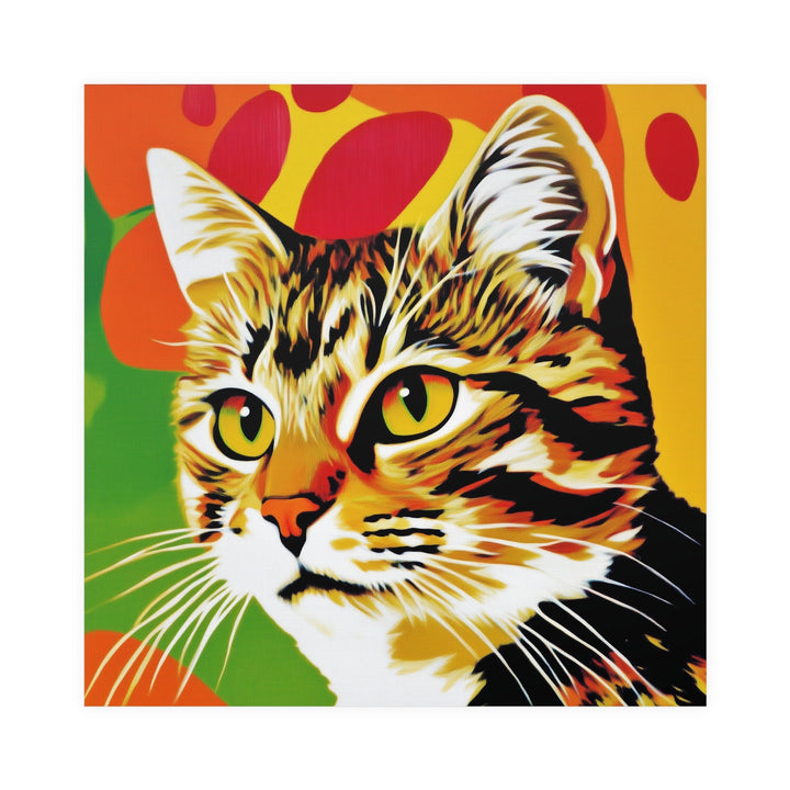 Tabby Cat Pop Art Print - Colorful Animal Poster Poster - Blululi