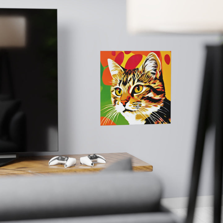 Tabby Cat Pop Art Print - Colorful Animal Poster Poster - Blululi