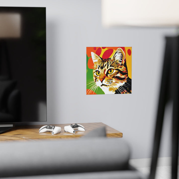 Tabby Cat Pop Art Print - Colorful Animal Poster Poster - Blululi