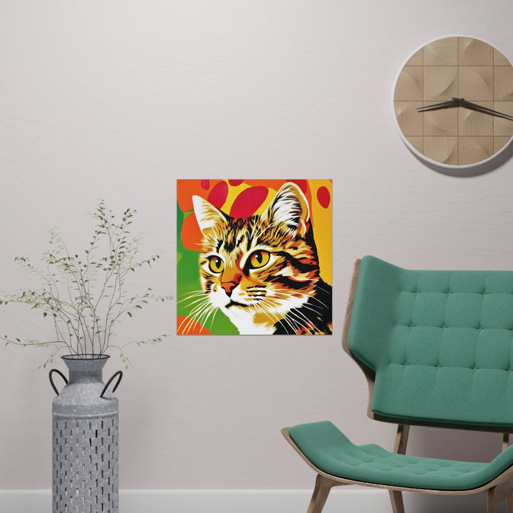 Tabby Cat Pop Art Print - Colorful Animal Poster Poster - Blululi