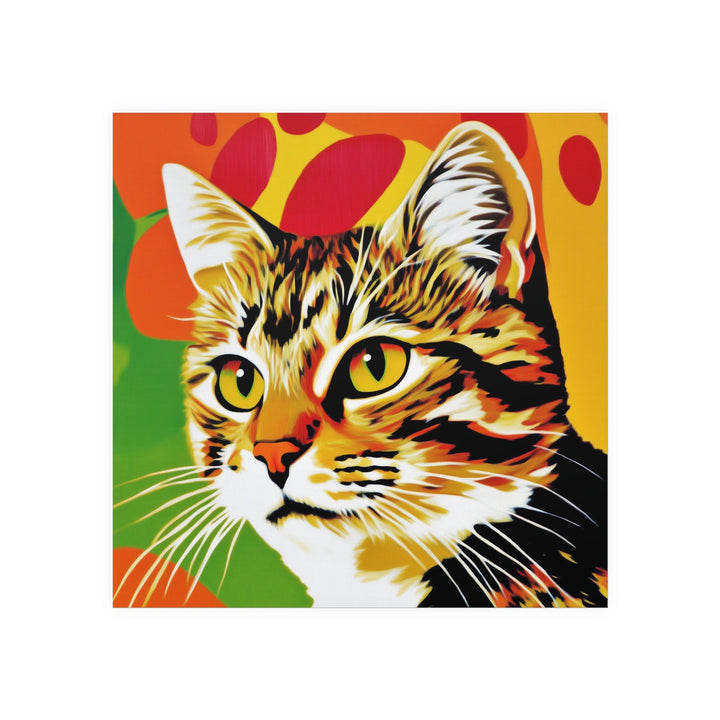 Tabby Cat Pop Art Print - Colorful Animal Poster Poster - Blululi