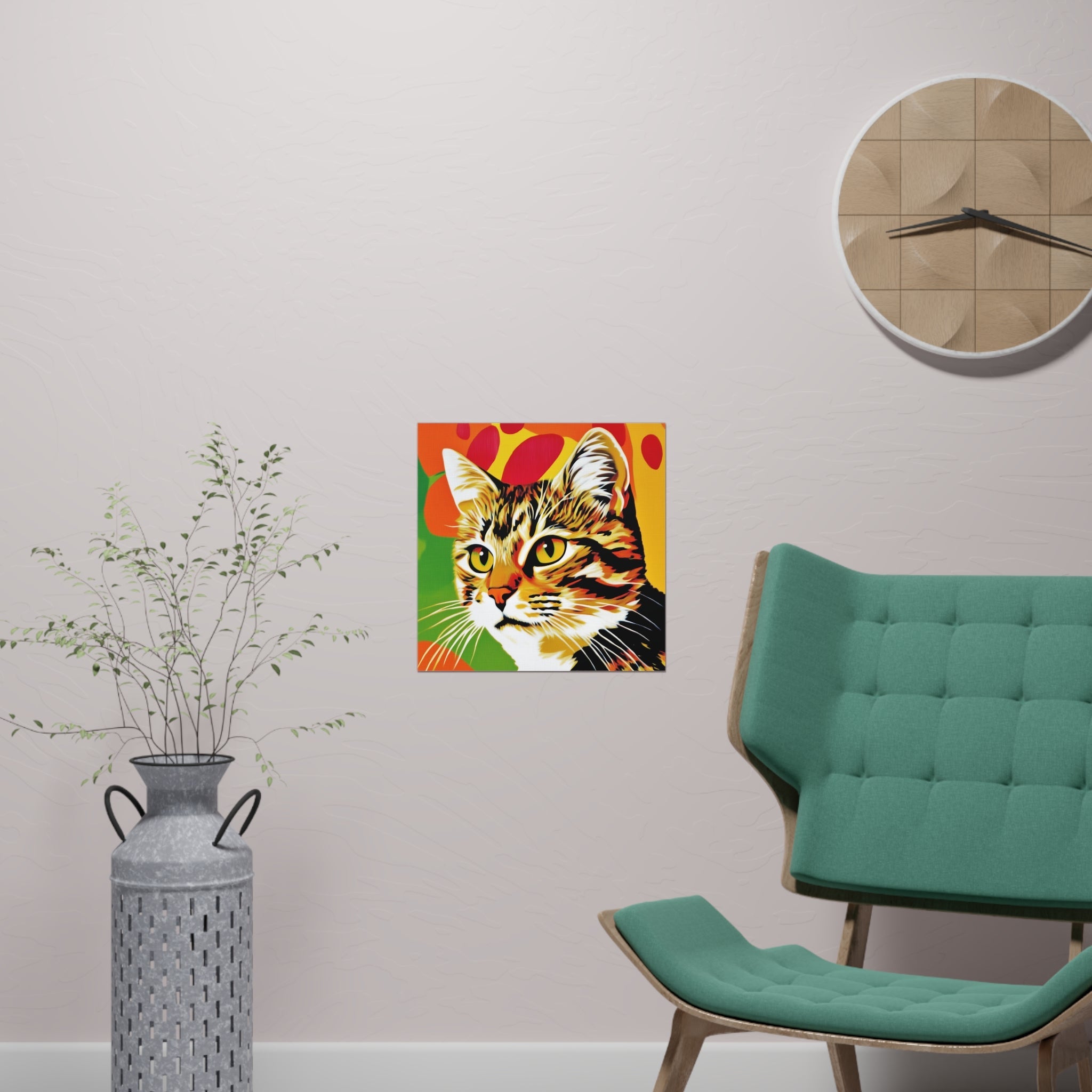 Tabby Cat Pop Art Print - Colorful Animal Poster Poster - Blululi