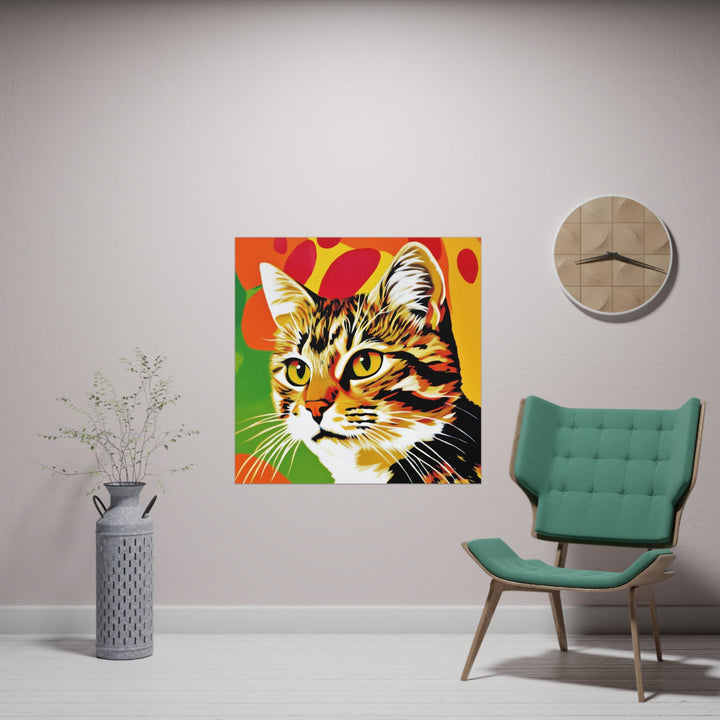 Tabby Cat Pop Art Print - Colorful Animal Poster Poster - Blululi